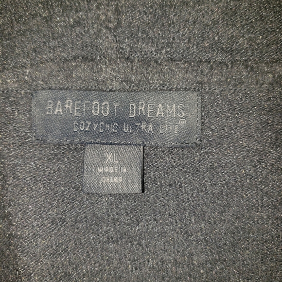 Barefoot Dreams CozyChic Ultra Lite Hooded Seashore Cardigan Dove Gray Size XL - Picture 5 of 6